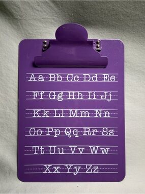 Kids pottery barn Alphabet Practice Purple Clipboard
